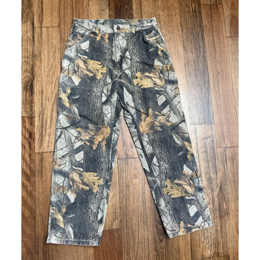 Vintage Carhartt Men's Realtree Camo Dungaree Canvas Pants 34x30